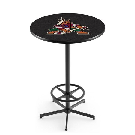 Holland Bar Stool Co 42" Black Arizona Coyotes Pub Table L216B4236AriCoy